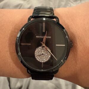Michael Kors Black Watch with Crystal Accents